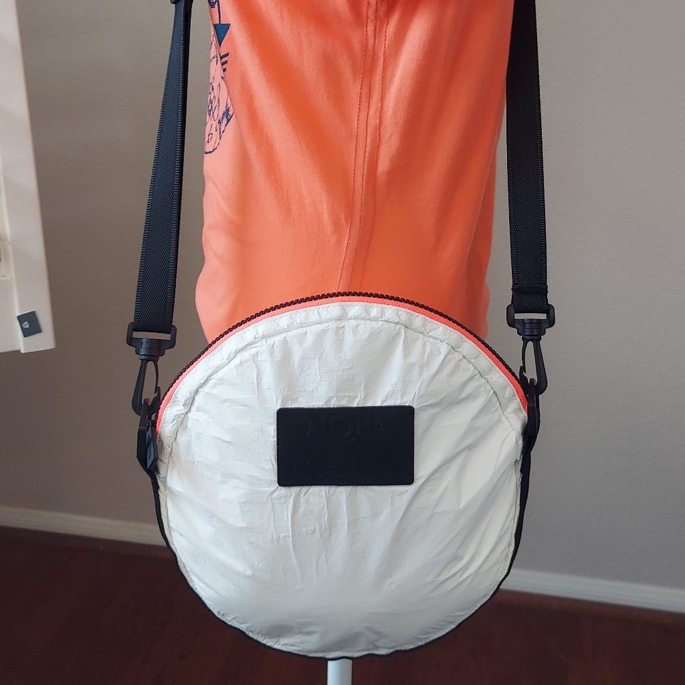 ALOHA Collection Rare Round White Crossbody Bag